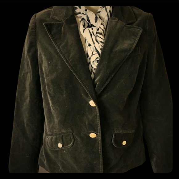 Old Navy Jackets & Blazers - Old Navy Vintage Black Velvet Blazer Retro Chic S XC
